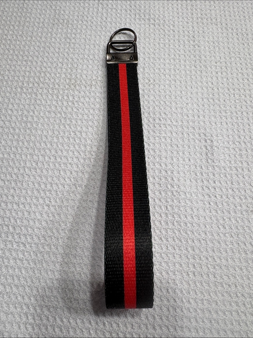 Black and Red Webbing Key Strap - Mens Bag Accessory